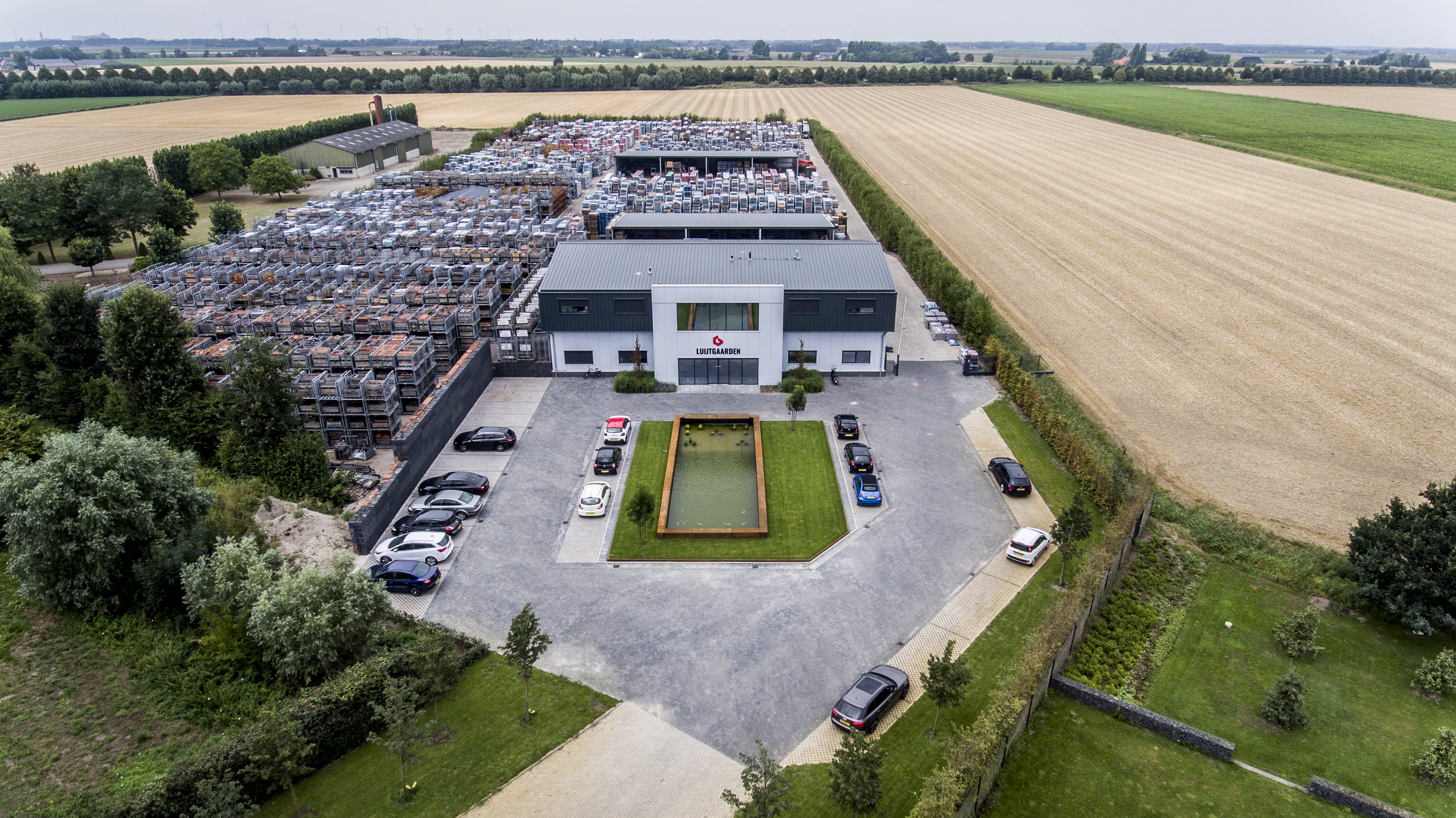 Dronefoto terrein 5 branding Luijtgaarden