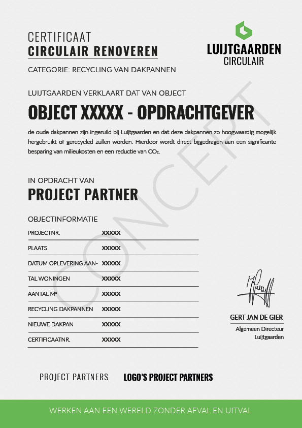 Luijtgaarden Recyclecertificaat