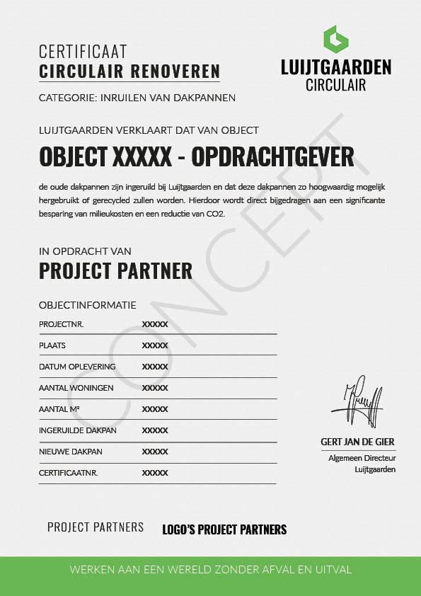 Luijtgaarden Inruilcertificaat