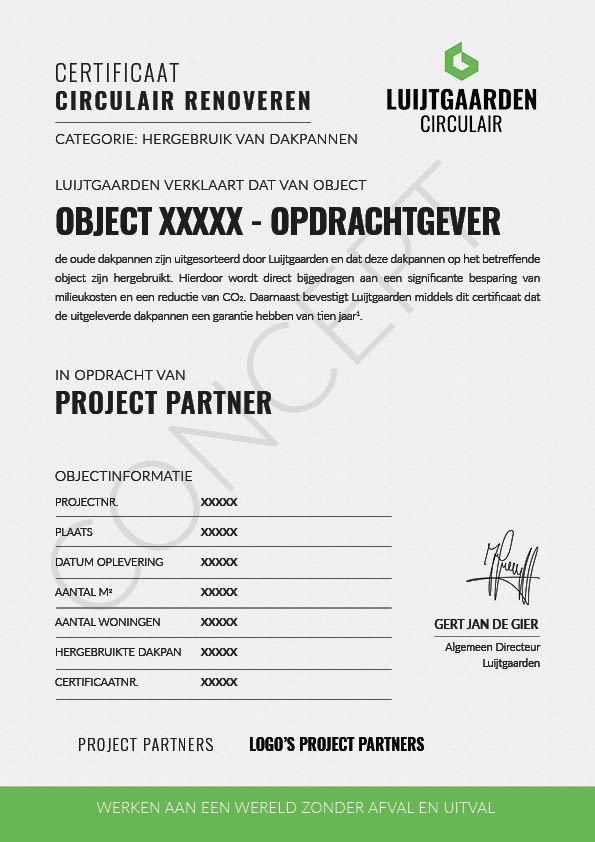 Luijtgaarden Herlegcertificaat